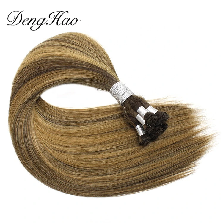 Hand Tied Weft Extension Human Hair Extension for Women