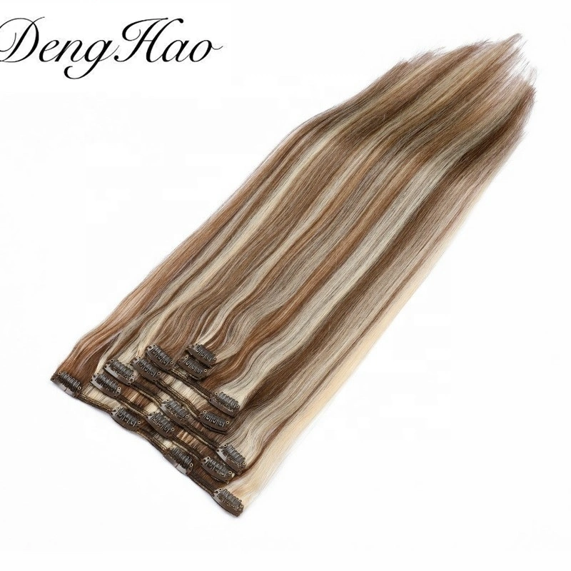 100% Human Virgin Remy Hair Double Drawn Unprocessed Hair Extension Clip